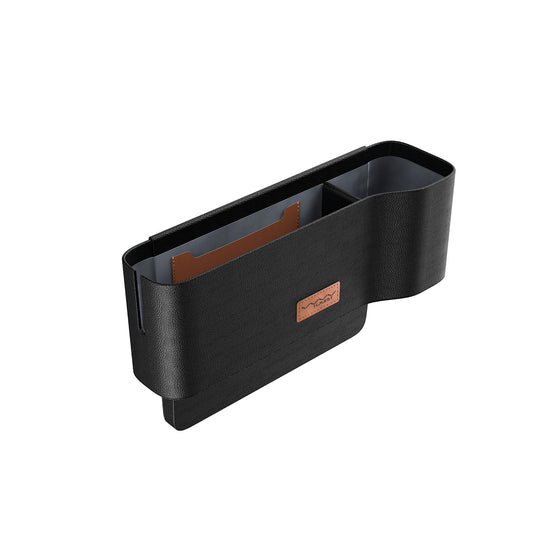Car Storage Box With Cup Holder and Large Capacity - Black