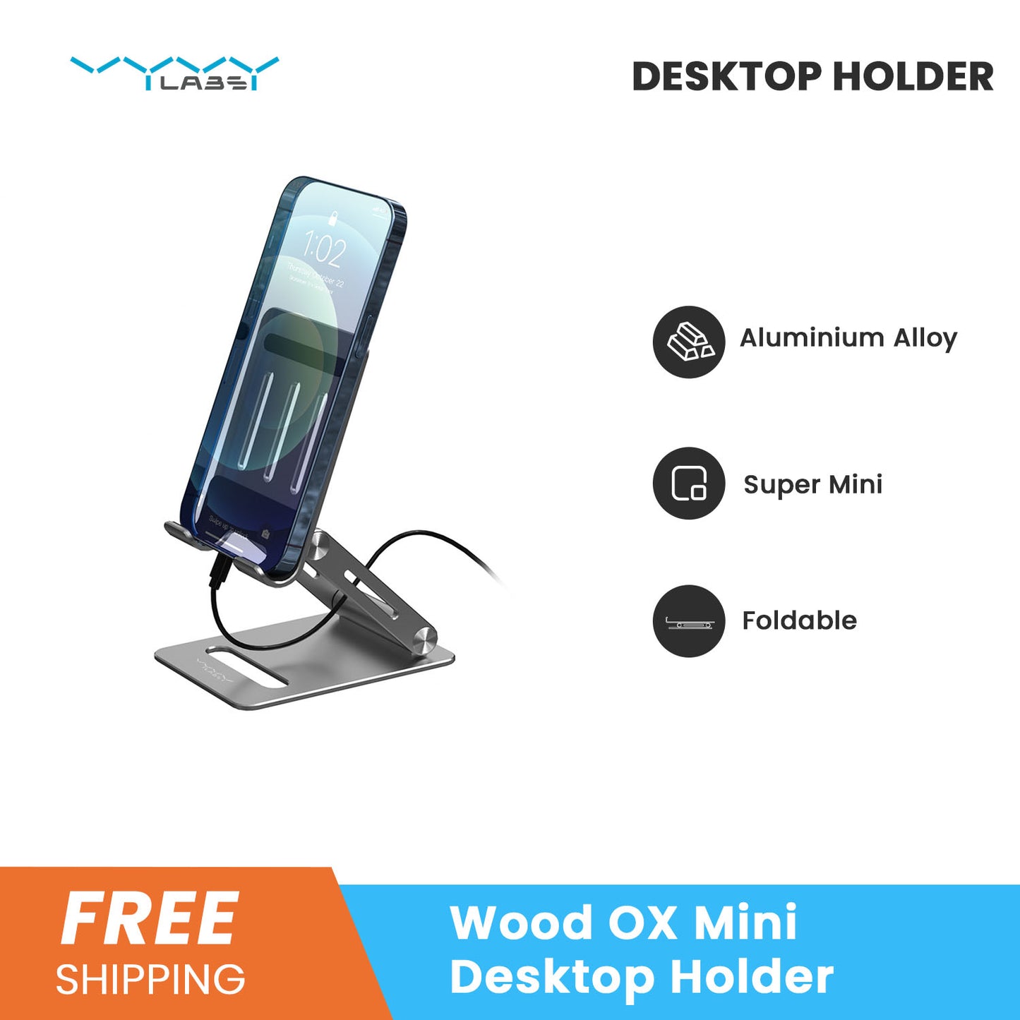 Vyvylabs Wood OX Mini Desktop Holder