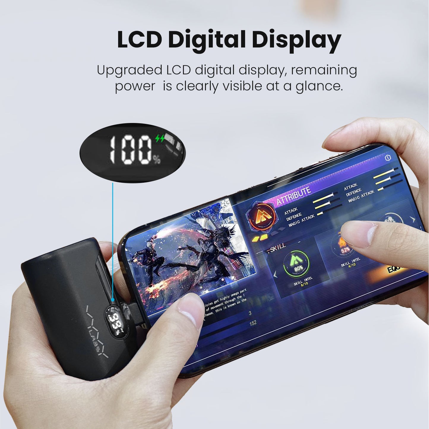 Vyvylabs Q05 Capsule Power Bank 5000mAh (With Stand and Led light)- purple