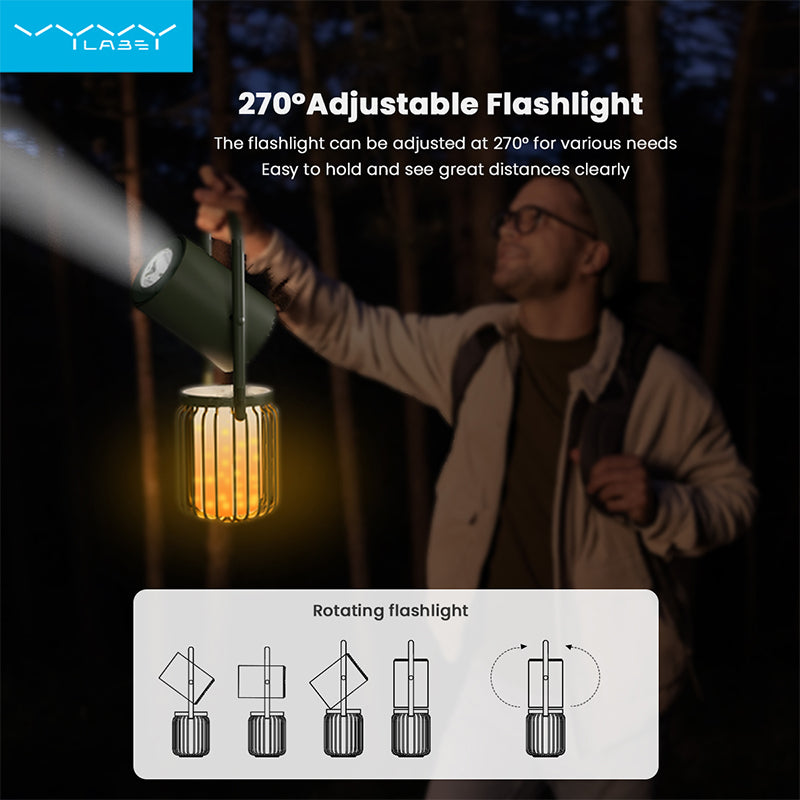 Vyvylabs X1 Flaming Multifunctional Outdoor Light Wireless Speaker + With Powerbank