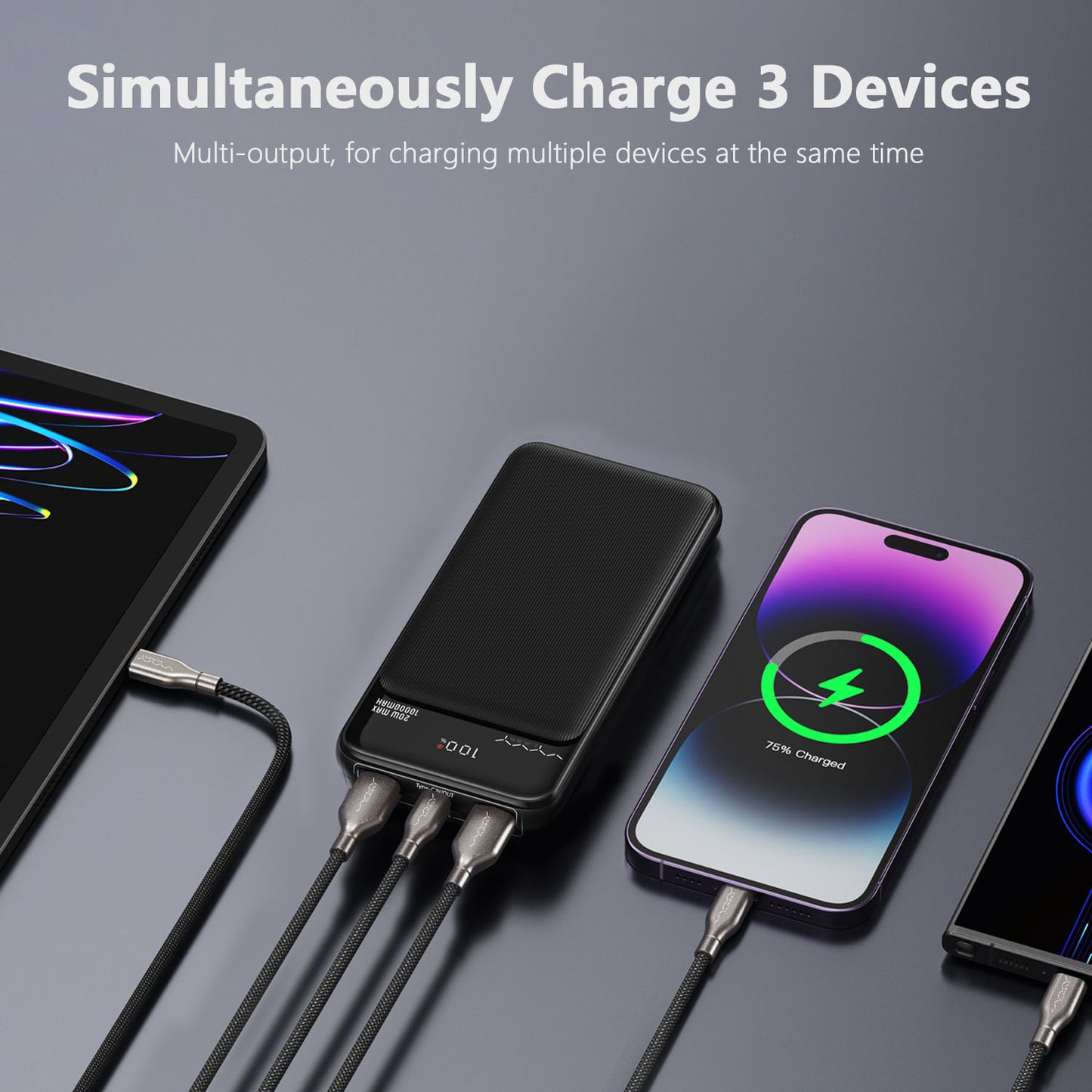 Vyvylabs Boya Digital Display Fast Charge Power bank 20W 10000mAh