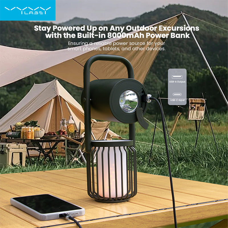 Vyvylabs X1 Flaming Multifunctional Outdoor Light Wireless Speaker + With Powerbank