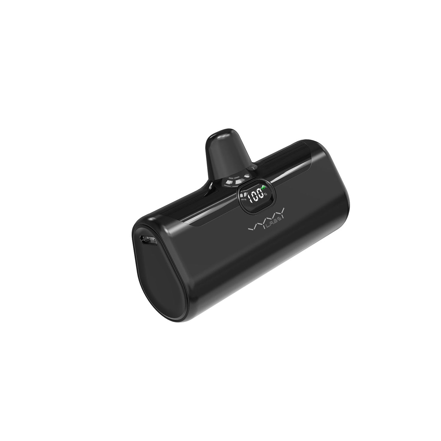 Vyvylabs Q05 Capsule Power Bank 5000mAh (With Stand and Led light)- Black