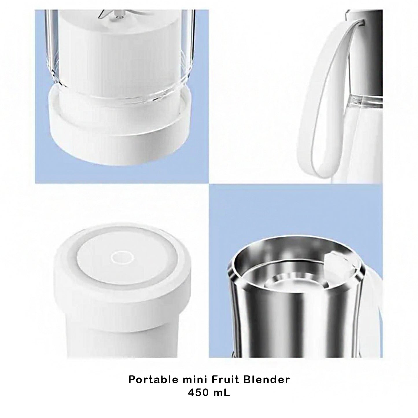 Portable Mini Blender Smoothie Maker 450 ML - Pink