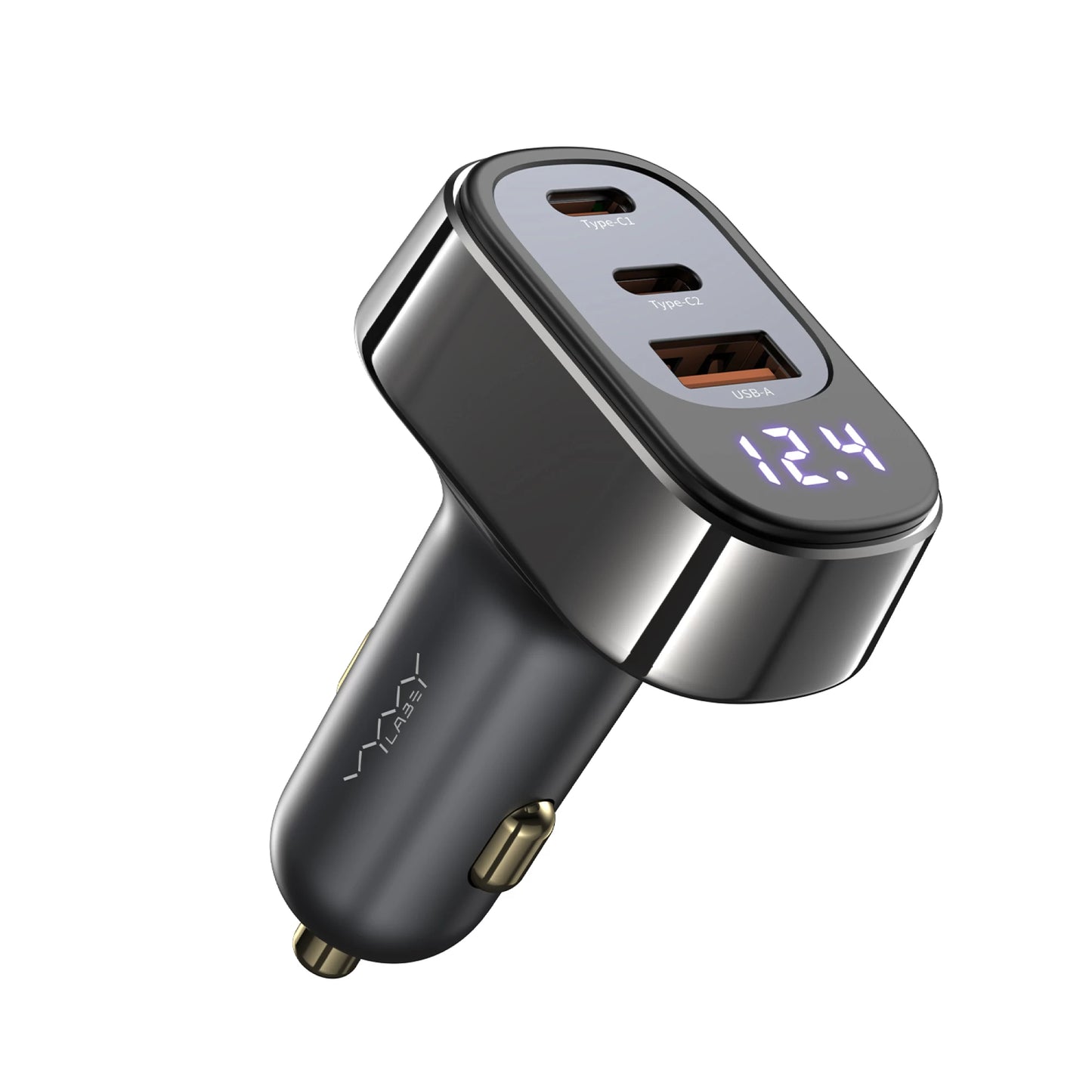Rapid Energy Display Car Charger 125W A+2C 3-Port Fast Car Charger