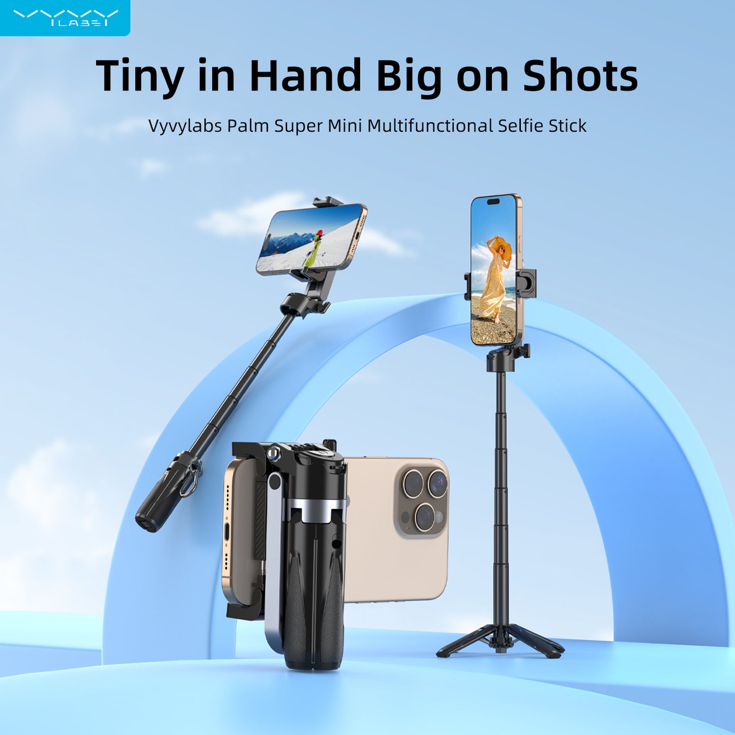 Palm Super Mini Multifunctional Selfie Stick With Tripod
