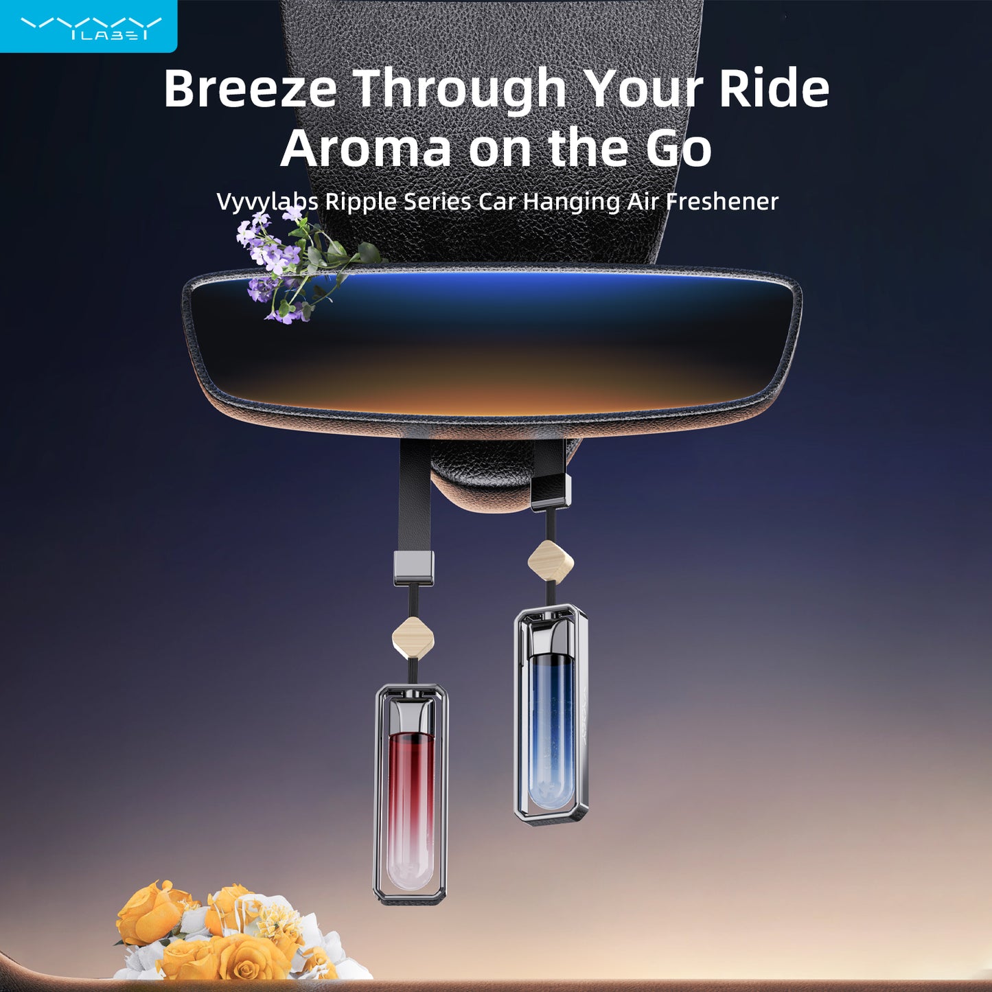 Ripple Series Car Hanging Air Freshener - Red