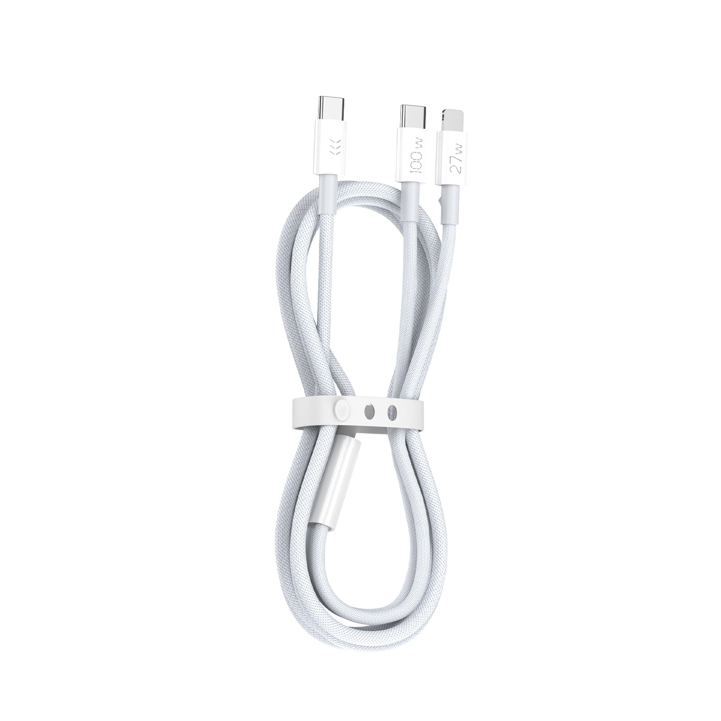 Vyvylabs Prime Series 2 in1 Fast Charging Cable Type-C to C+L 100W 1.5M White