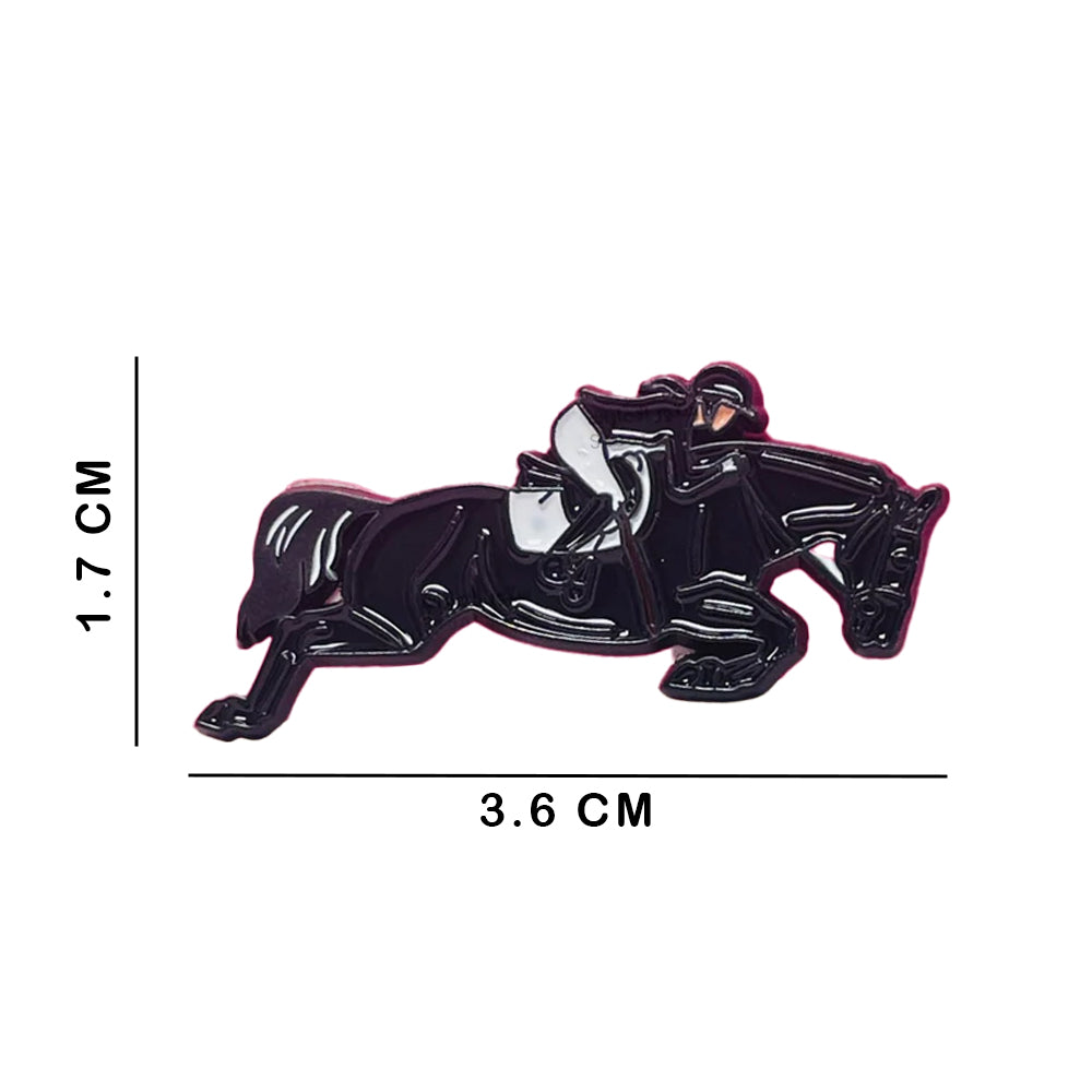Sticky Metal Badge - Horse Rider