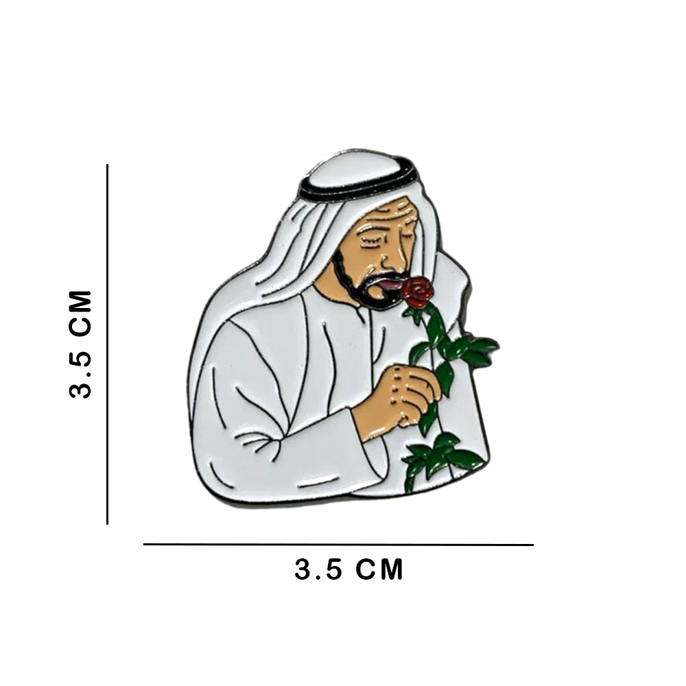 Sticky Metal Badge - Sheikh Zayed