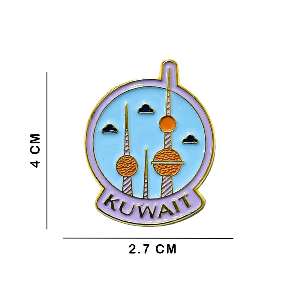Sticky Metal Badge - Kuwait