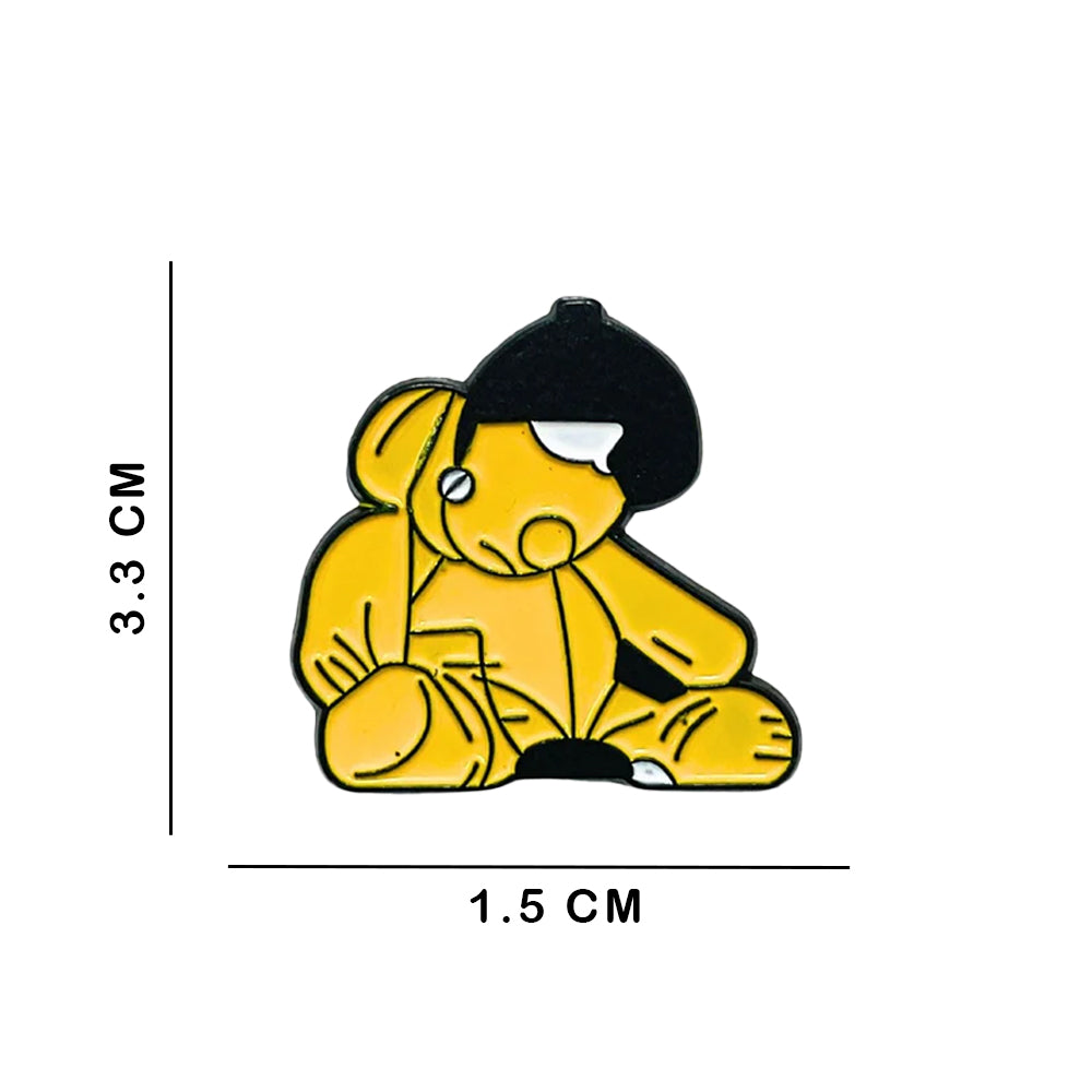 Sticky Metal Badge - Bear Lamp