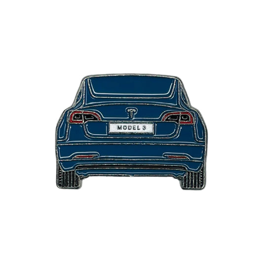 Sticky Metal Badge - Tesla Blue