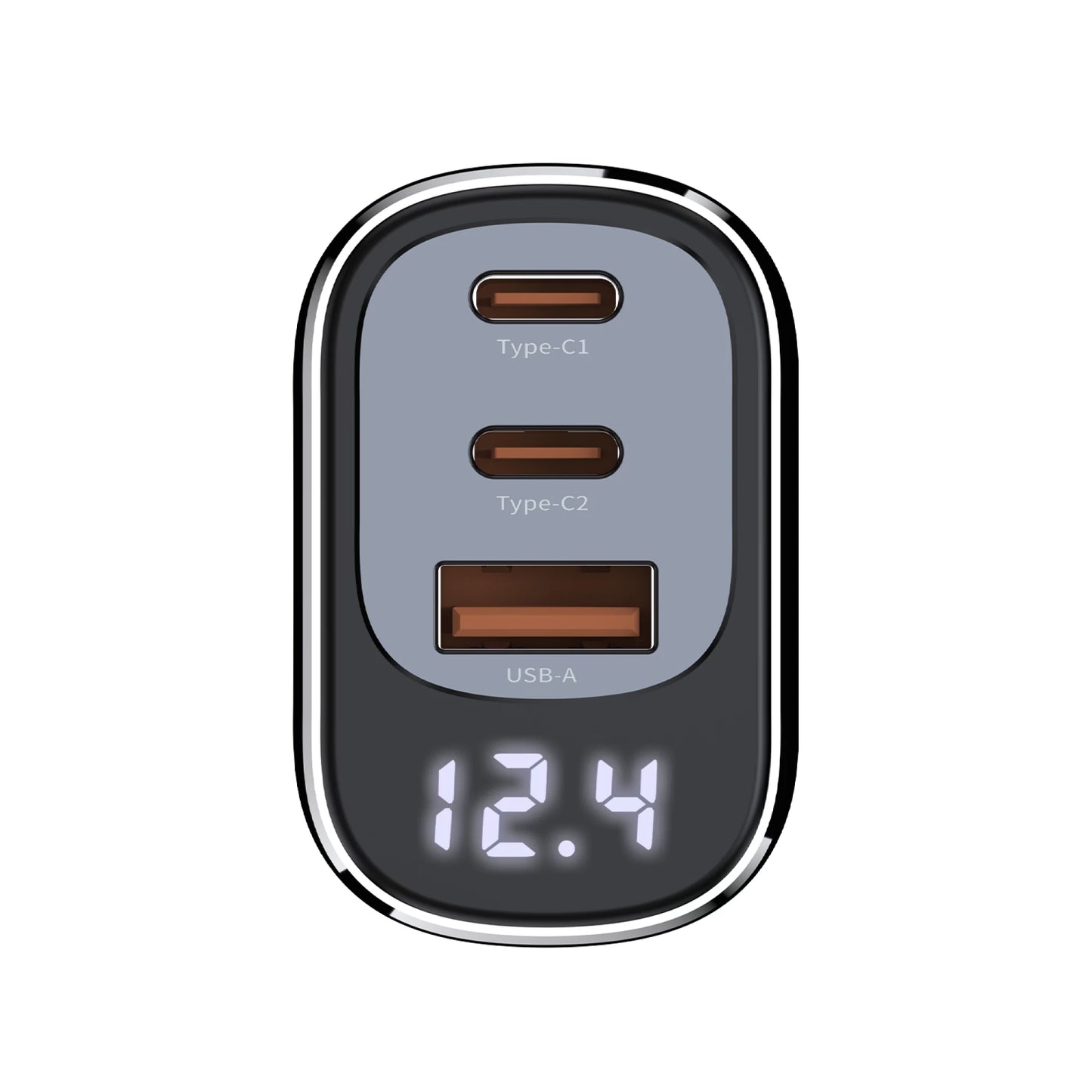 Rapid Energy Display Car Charger 125W A+2C 3-Port Fast Car Charger