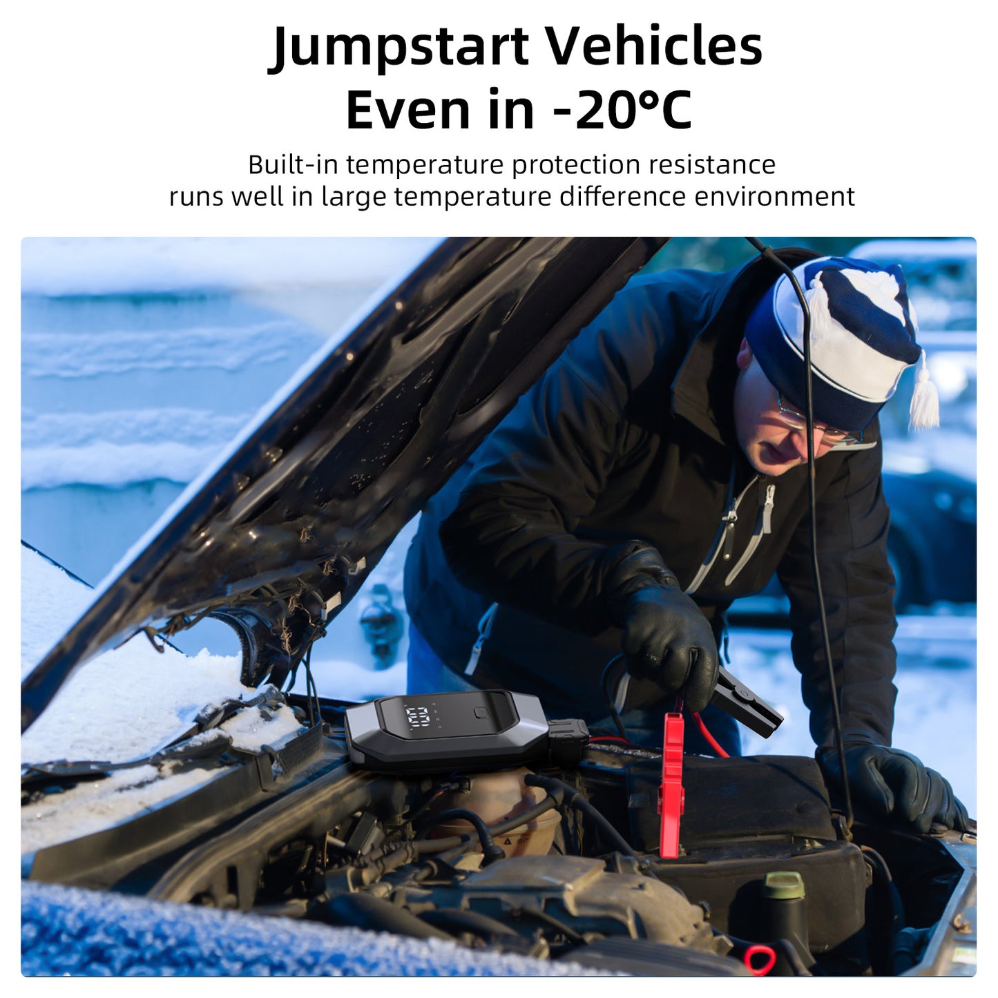 Vyvylabs Energy Cube Car Jump Starter (12000mAh, peak current 1000A)