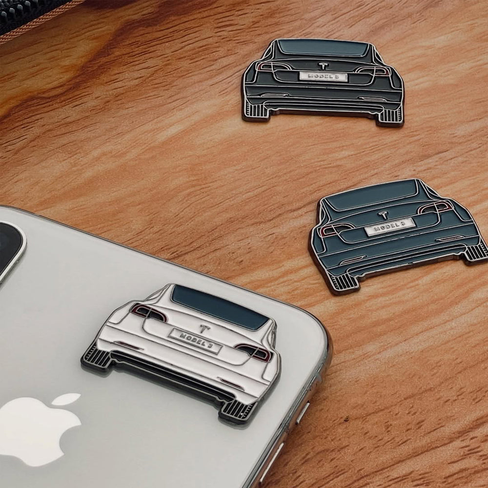 Sticky Metal Badge - Tesla