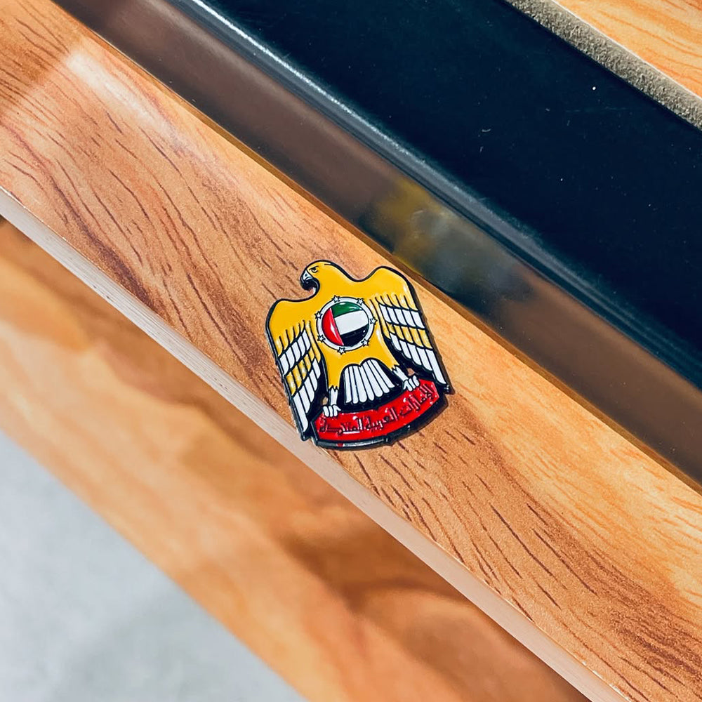 Sticky Metal Badge - Emirates Gold