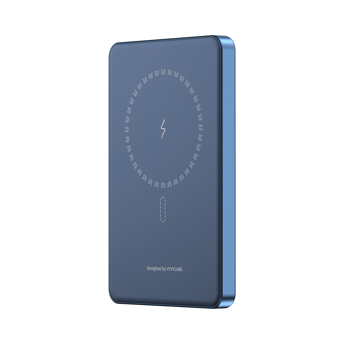Super Mini Metal Magnetic Wireless Charger Power Bank 5000mAh 20W With Stand - Blue