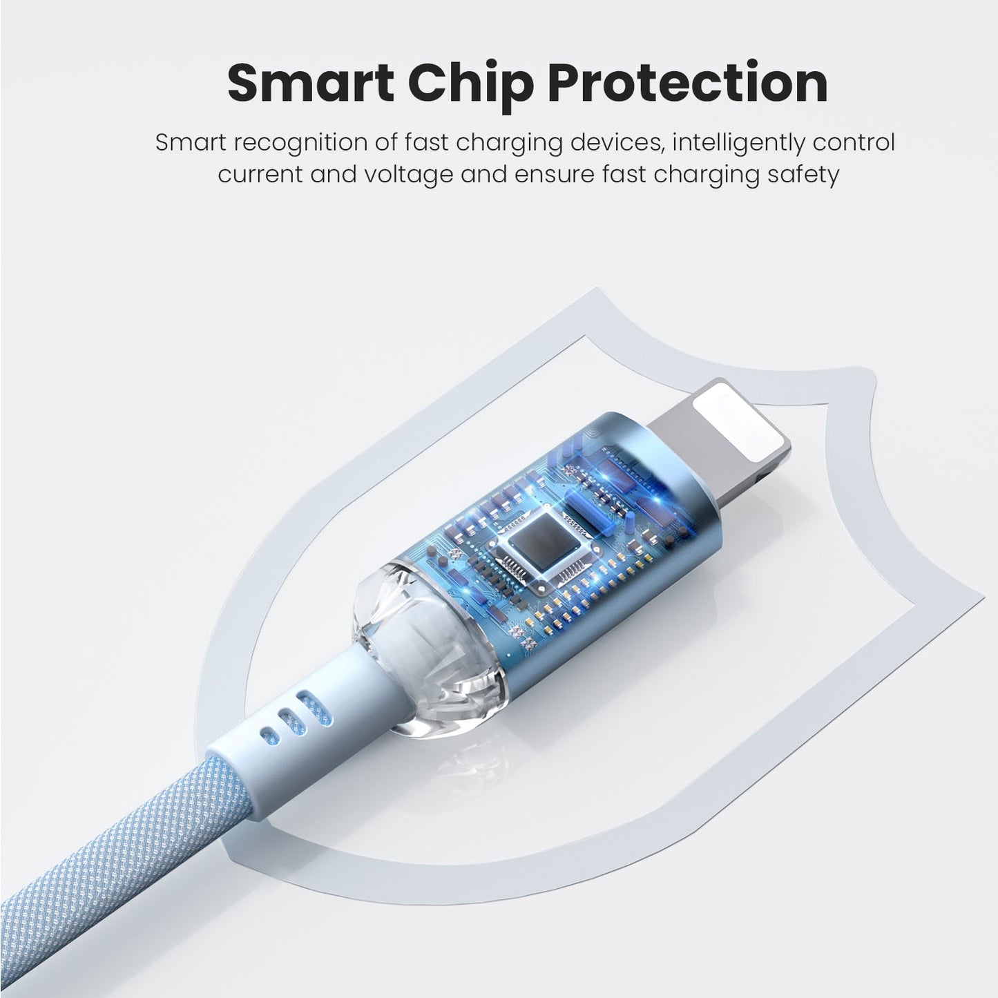 Vyvylabs Crystal Series Fast Charging Data Cable Type-C to Lightning 30W 1M - White