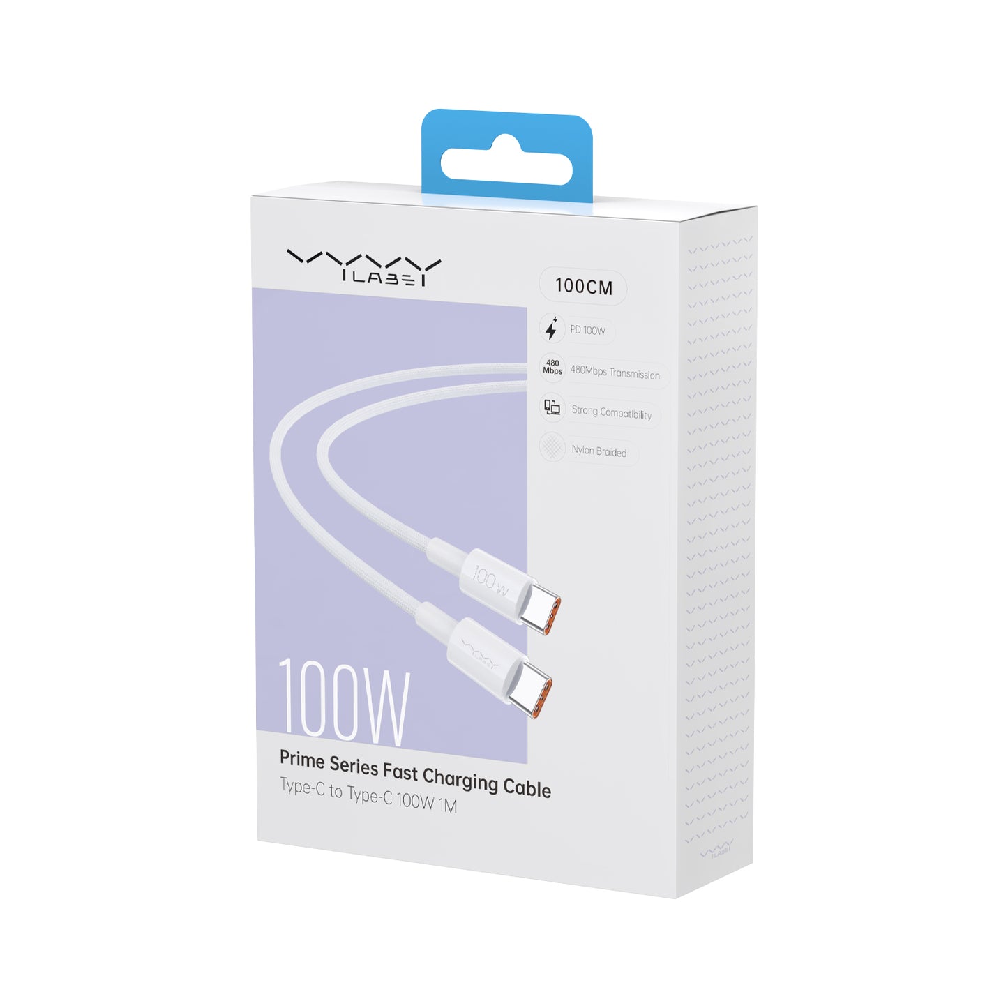 Vyvylabs Prime Series Fast Charging Cable Type-C to Type-C 100W 1M