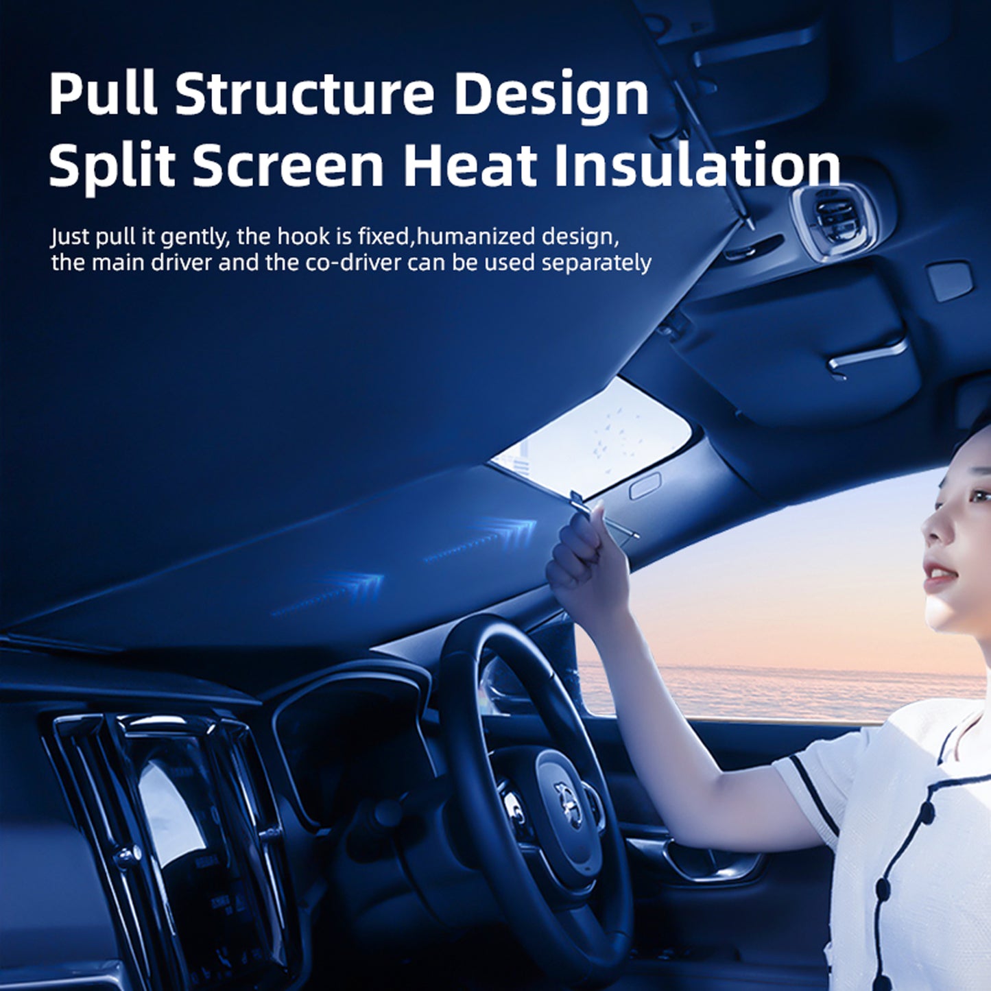 Vyvylabs CoolDrive Double Layered Windshield Sunshade