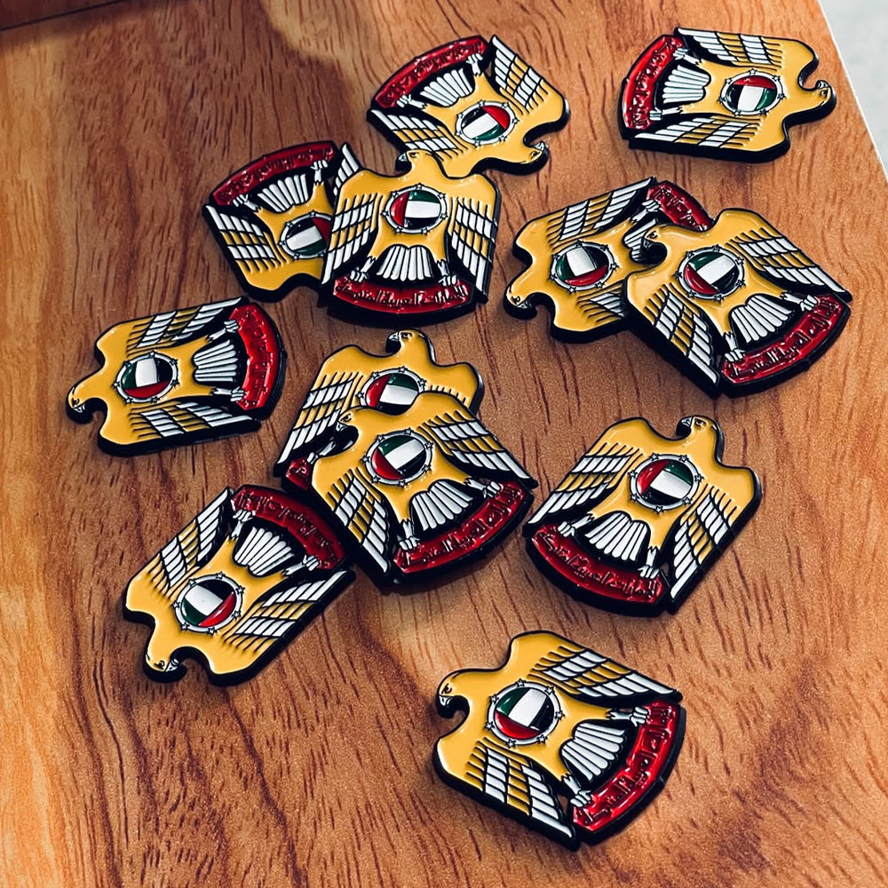 Sticky Metal Badge - Emirates Gold