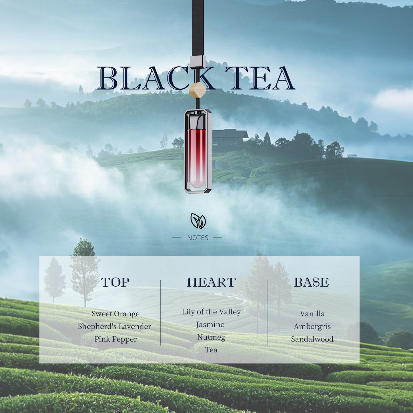 Ripple Series Car Hanging Air Freshener - Red