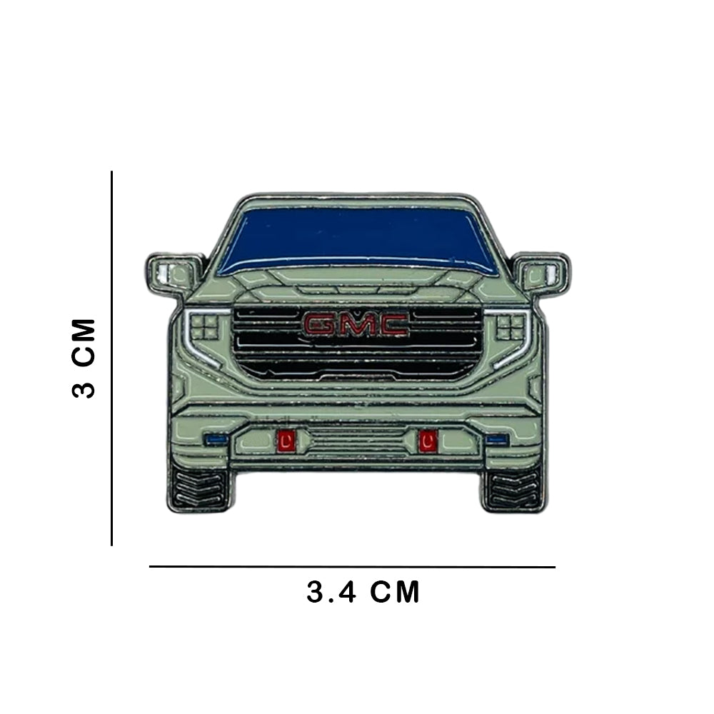 Sticky Metal Badge - GMC Gray