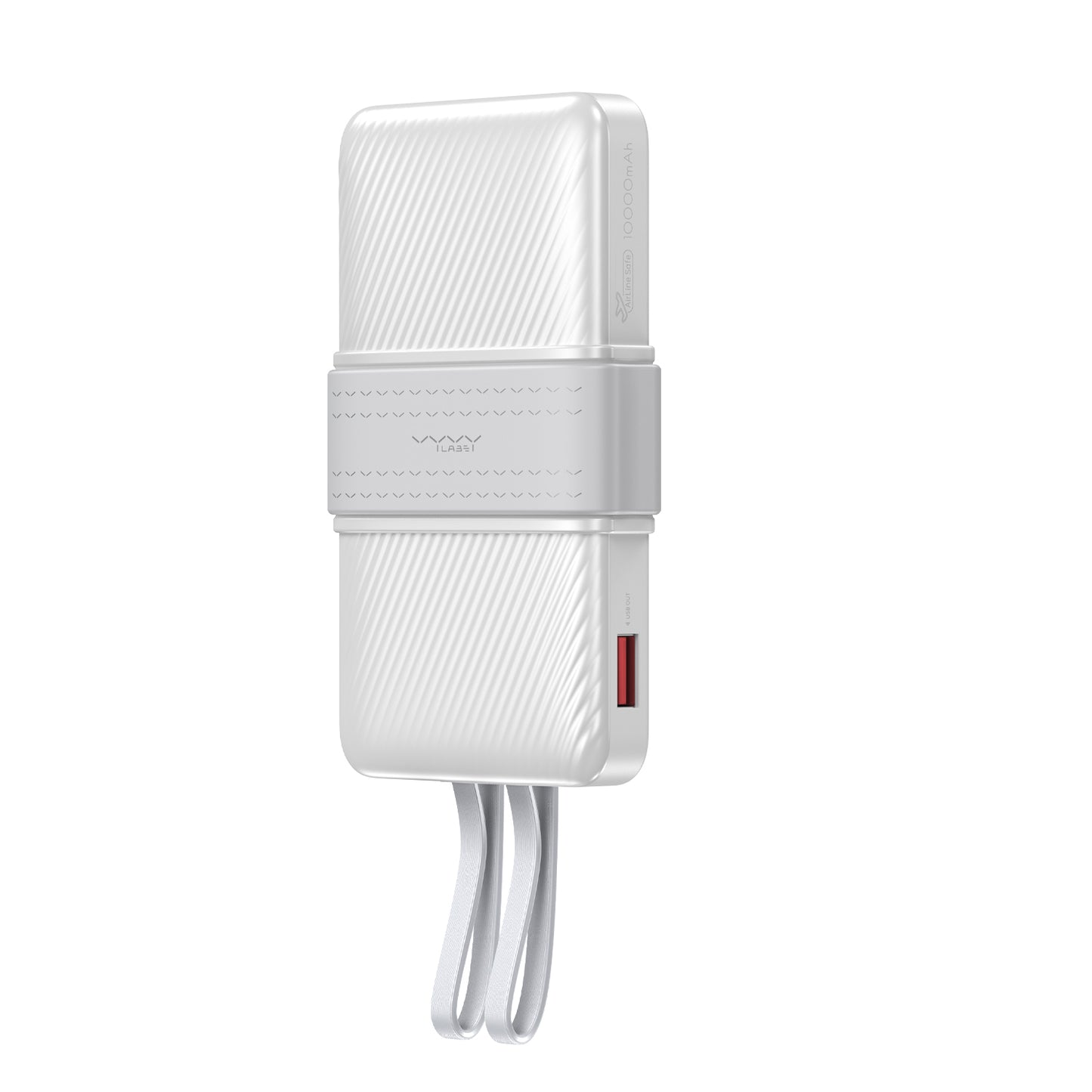 Vyvylabs Creamy Power Bank 10000mAh 20W With Dual Cable C+L - White