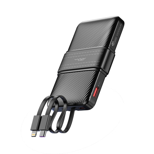 Vyvylabs Creamy Power Bank 10000mAh 20W With Dual Cable C+L - Black