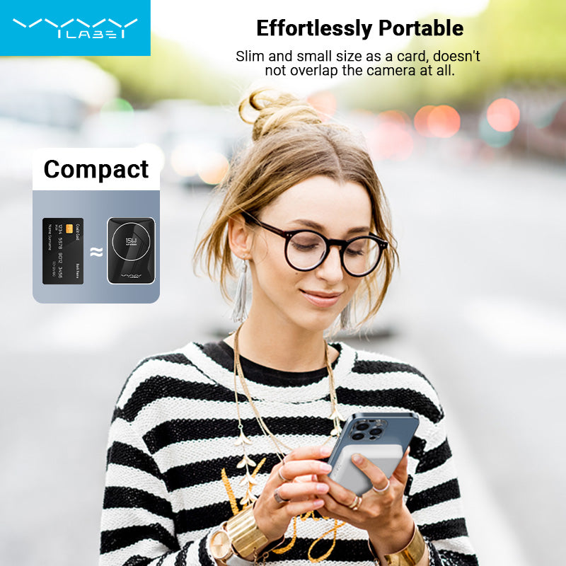 Vyvylabs Bocard Magnetic Mini Wireless Fast Charge Power Bank 4000mAh 20W