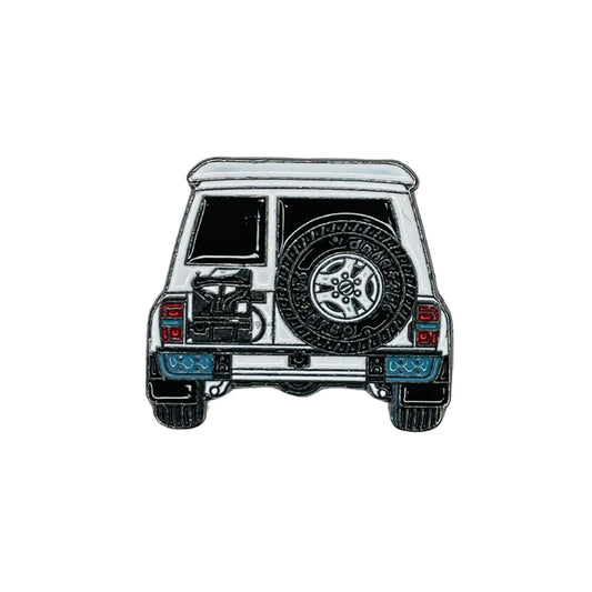Sticky Metal Badge - Nissan Patrol White
