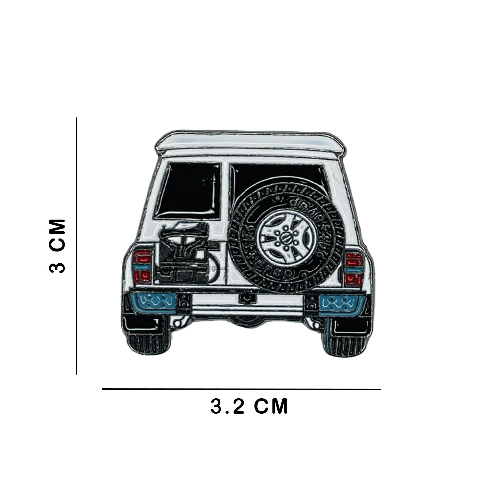Sticky Metal Badge - Nissan Patrol White
