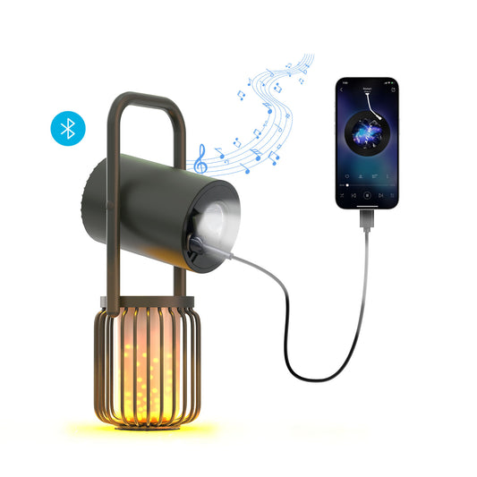Vyvylabs X1 Flaming Multifunctional Outdoor Light Wireless Speaker + With Powerbank