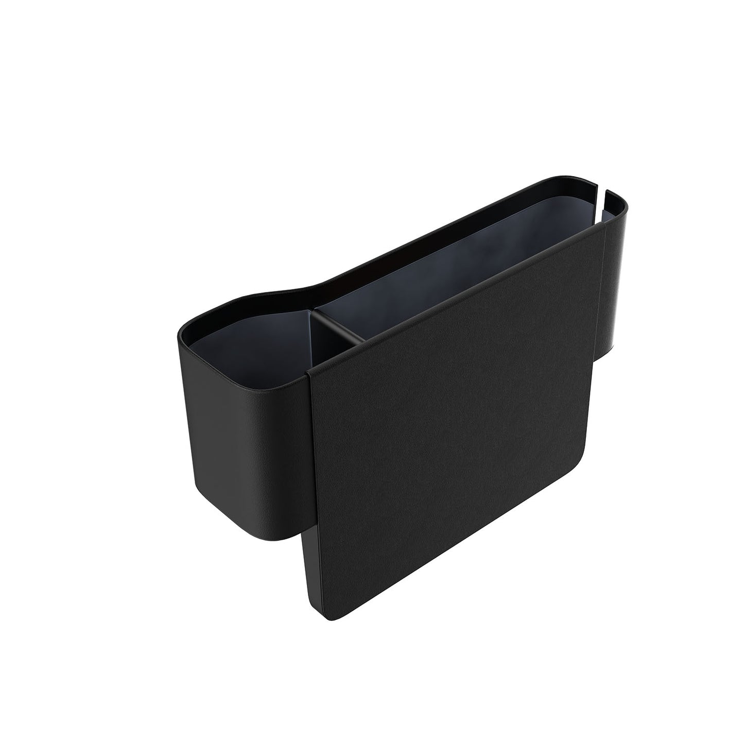 Car Storage Box With Cup Holder and Large Capacity - Black