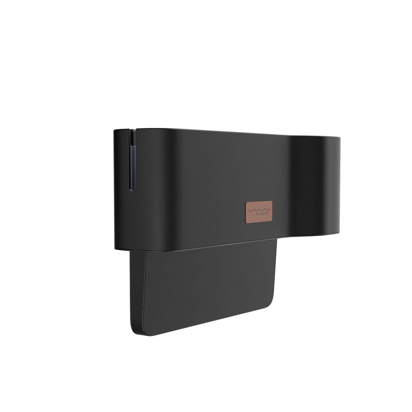 Car Storage Box With Cup Holder and Large Capacity - Black