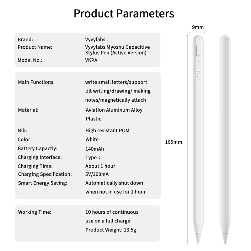 Vyvylabs Myoshu Capacitive Stylus Pen (Active Version)
