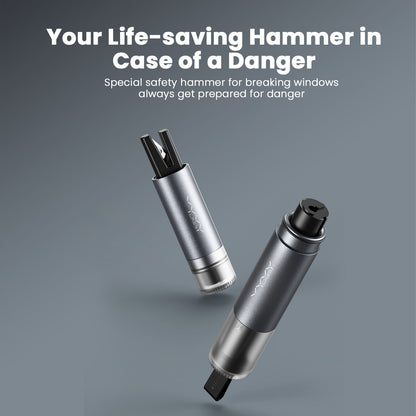 Sharpen Safety Hammer Window breaking & Safety belt cutting - Red