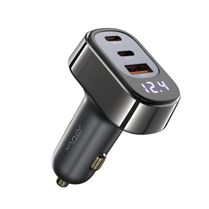 Rapid Energy Display Car Charger 125W A+2C 3-Port Fast Car Charger