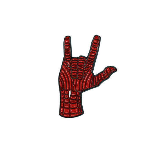 Sticky Metal Badge - Spiderman Hand