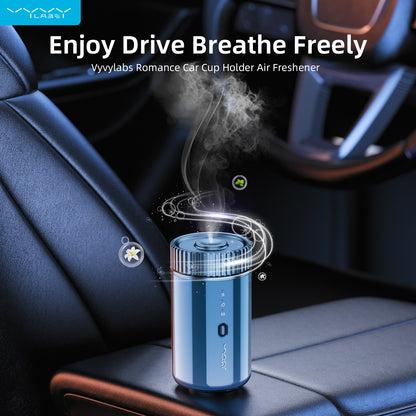 Vyvylabs Car Cup Holder Romance Air Freshener - Blue