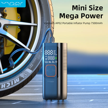 Vyvylabs Portable Inflator Pump 7500mAh