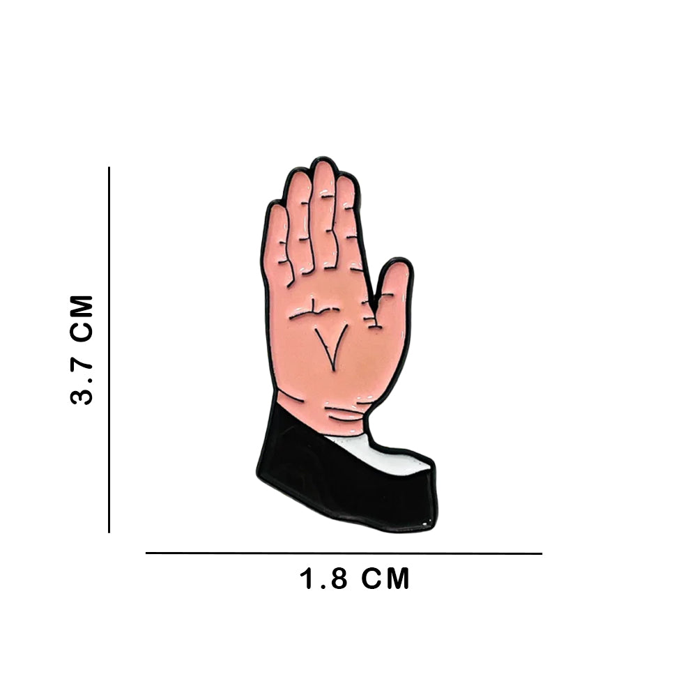 Sticky Metal Badge - Hand