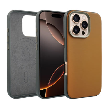 Vegan Leather Case For iPhone 16 Series - Beige