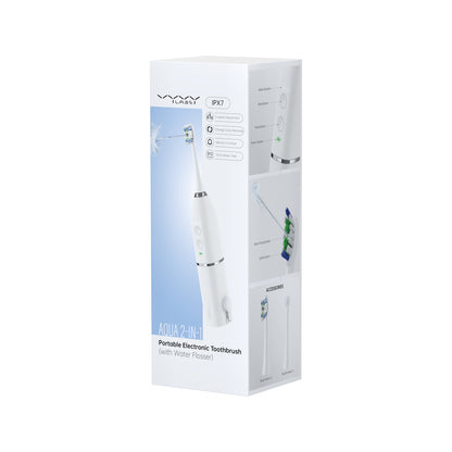 Vyvylabs Aqua 2-in-1 Portable Electronic Toothbrush with Water Flosser
