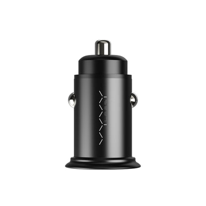 Vyvylabs Round Dot Dual Fast Charge Car Charger 65W A+C Compact and Reliable - Black