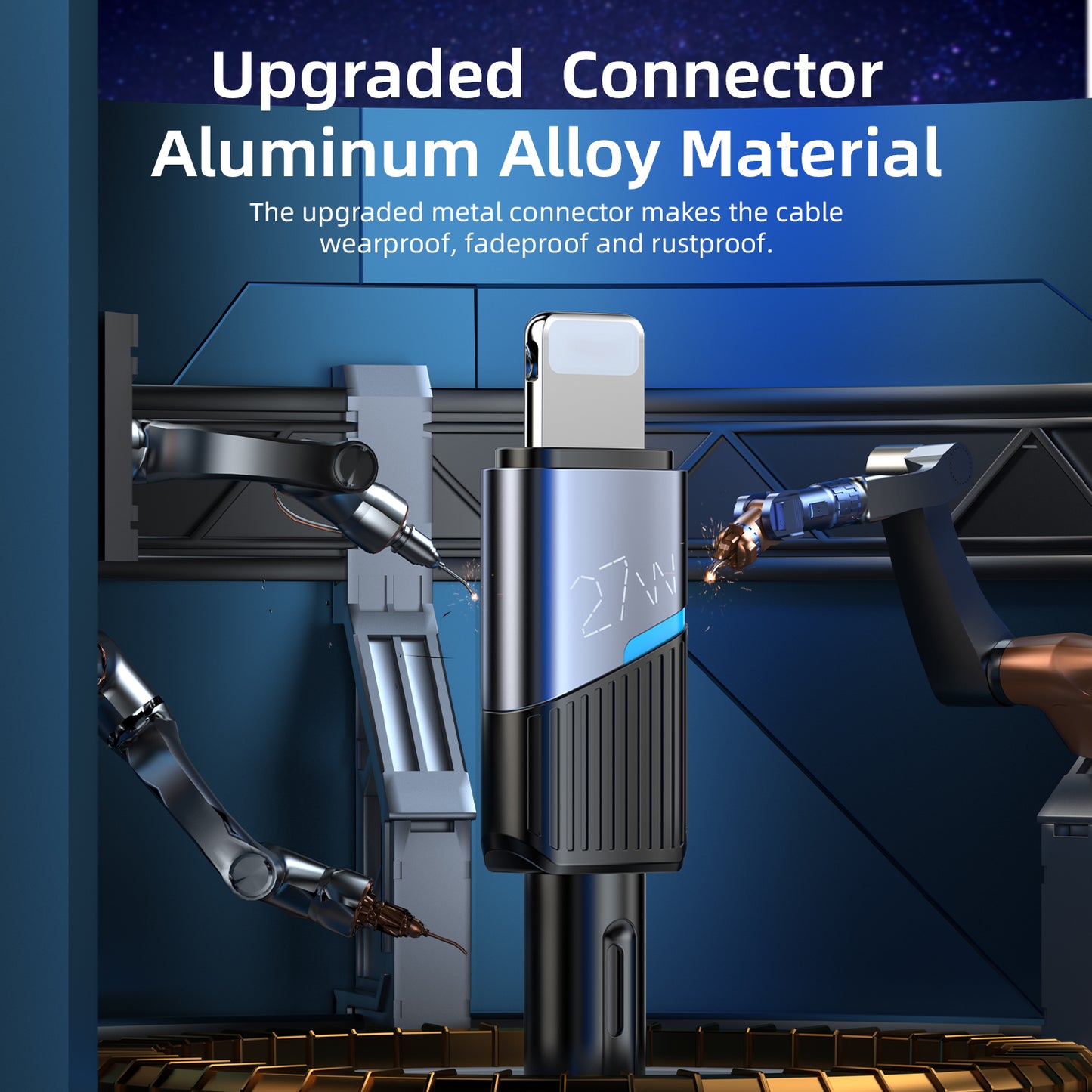 Vyvylabs Superb Series Fast Charging Cable Type-C to Lightning 27W 1M