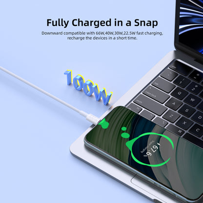 Vyvylabs Prime Series 3 in1 Fast Charging Cable USB to 2C+L 100W 1.5M White