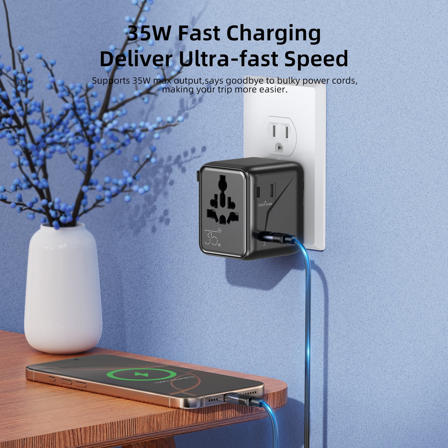 Explorer Series 5 Ports + AC Fast Charger Travel Adapter 35W