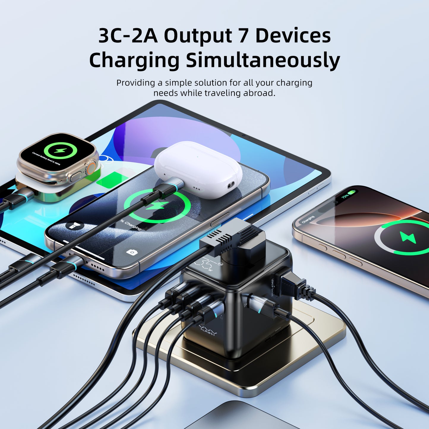 Explorer Series 5 Ports + AC Fast Charger Travel Adapter 35W